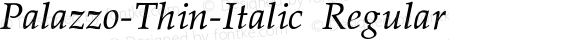 Palazzo-Thin-Italic Regular