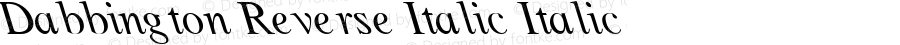 Dabbington Reverse Italic