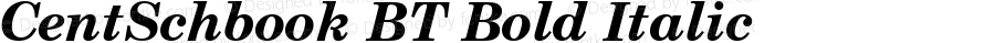 CentSchbook BT Bold Italic