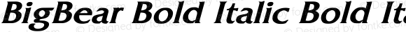 BigBear Bold Italic Bold Italic