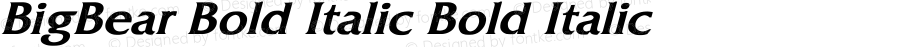 BigBear Bold Italic Bold Italic Unknown