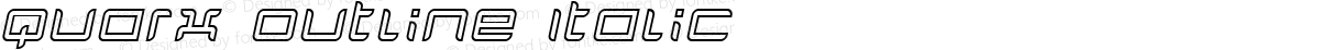 Quarx Outline Italic