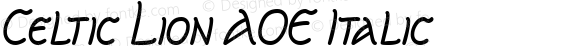 Celtic Lion AOE Italic Macromedia Fontographer 4.1.2 1/8/01