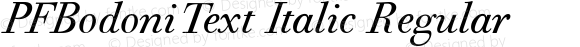 PFBodoniText Italic