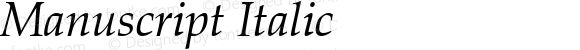 Manuscript Italic