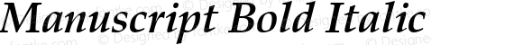 Manuscript Bold Italic