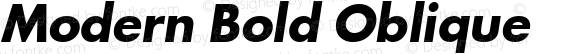 Modern  Bold Oblique