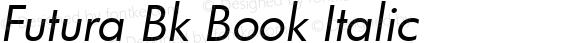 Futura Bk Book Italic