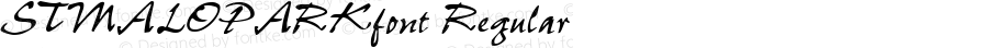 STMALOPARKfont Regular Altsys Fontographer 3.5  3/29/01