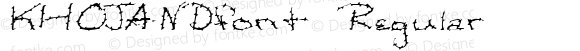 KHOJANDfont Regular Altsys Fontographer 3.5  4/3/01