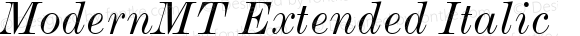 ModernMT Extended Italic