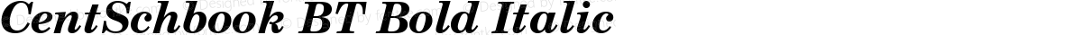 CentSchbook BT Bold Italic