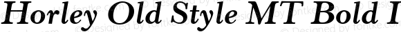Horley Old Style MT Bold Italic Version 1.00