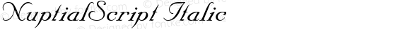 NuptialScript Italic