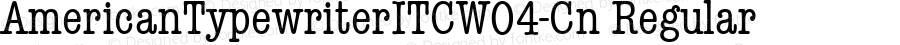 AmericanTypewriterITCW04-Cn Regular Version 1.00