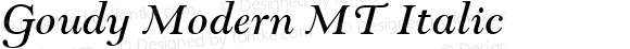 Goudy Modern MT Italic