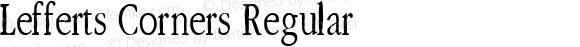Lefferts Corners Regular Macromedia Fontographer 4.1 2001.07.11.