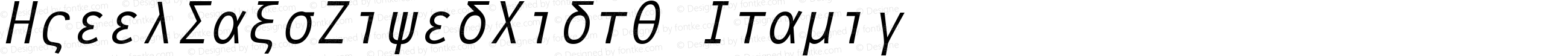 GreekSansFixedWidth Italic