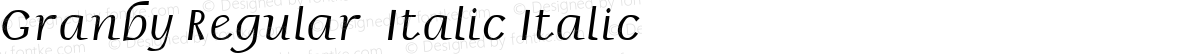 Granby Regular  Italic Italic