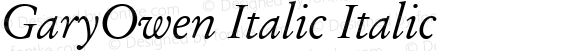GaryOwen Italic Italic