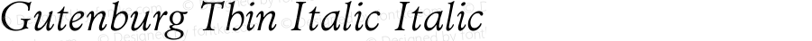 Gutenburg Thin Italic