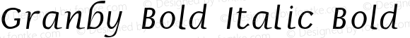 Granby Bold Italic Bold Italic