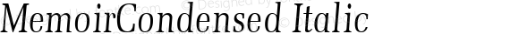 MemoirCondensed Italic