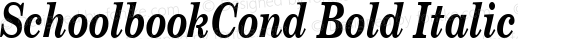 SchoolbookCond Bold Italic