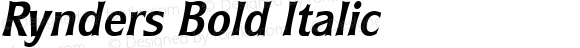 Rynders Bold Italic The IMSI MasterFonts Collection, tm 1995, 1996 IMSI (International Microcomputer Software Inc.)