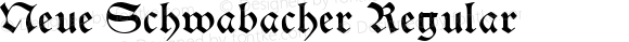Neue Schwabacher Regular Macromedia Fontographer 4.1 5/10/97