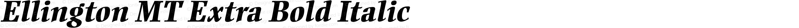 Ellington MT Extra Bold Italic