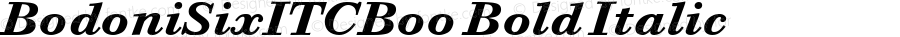 Bodoni Six ITC Bold Italic