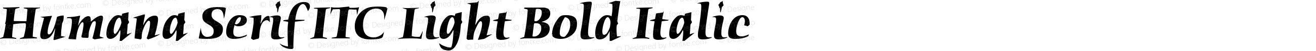 Humana Serif ITC Bold Italic