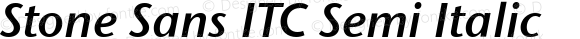 Stone Sans ITC Semi Italic