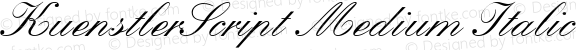 KuenstlerScript Medium Italic