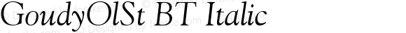 GoudyOlSt BT Italic