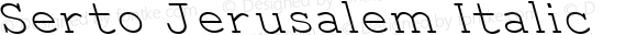 Serto Jerusalem Italic