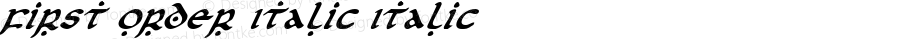 First Order Italic Italic 1