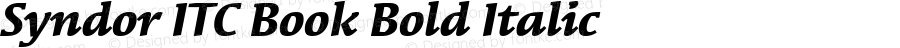 Syndor ITC Bold Italic