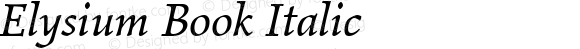 Elysium Book Italic