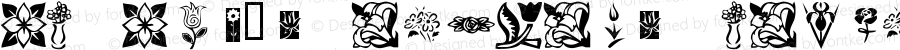 KR Kat's Flowers Regular Macromedia Fontographer 4.1 12/18/01