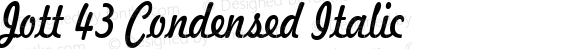 Jott 43 Condensed Italic