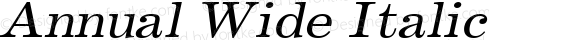 Annual Wide Italic