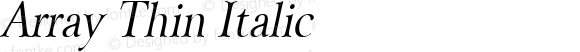 Array Thin Italic