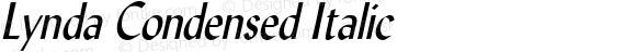 Lynda Condensed Italic 1.0 Wed Jul 28 13:00:24 1993