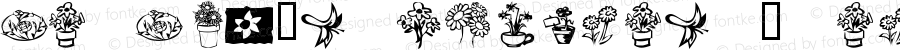 KR Kat's Flowers 3 Regular Macromedia Fontographer 4.1 1/10/02