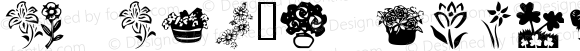 KR Kat's Flowers 4 Regular Macromedia Fontographer 4.1 1/10/02
