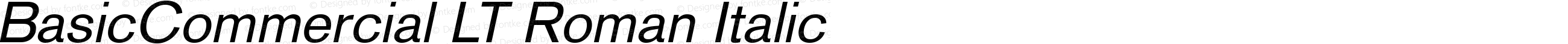 BasicCommercial LT Roman Italic