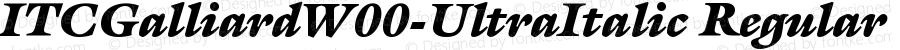 ITC Galliard W00 Ultra Italic