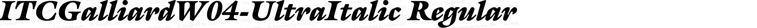 ITC Galliard W04 Ultra Italic